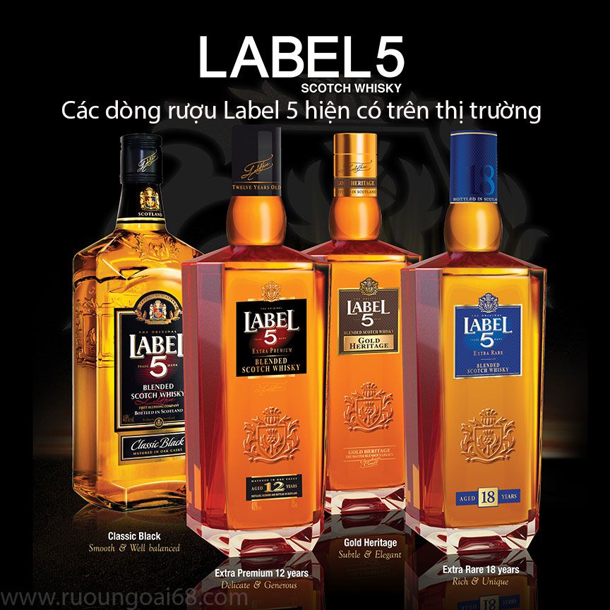 Rượu Label 5 700ml Các dòng rượu label 5 700ml