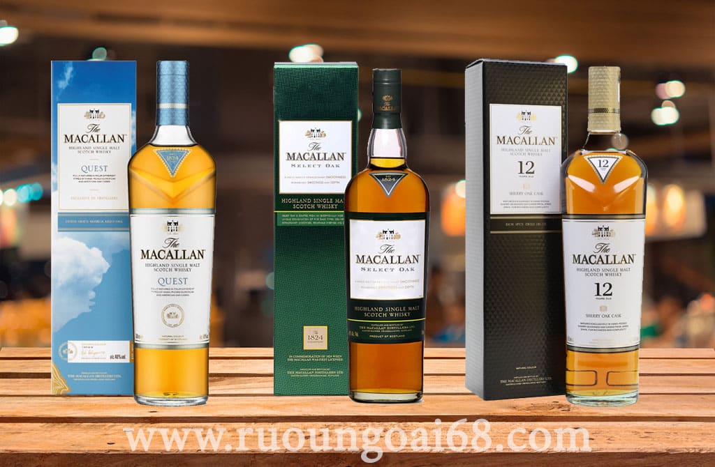 Macallan Macallan 1824 Select Oak cùng các loại Macallan khác