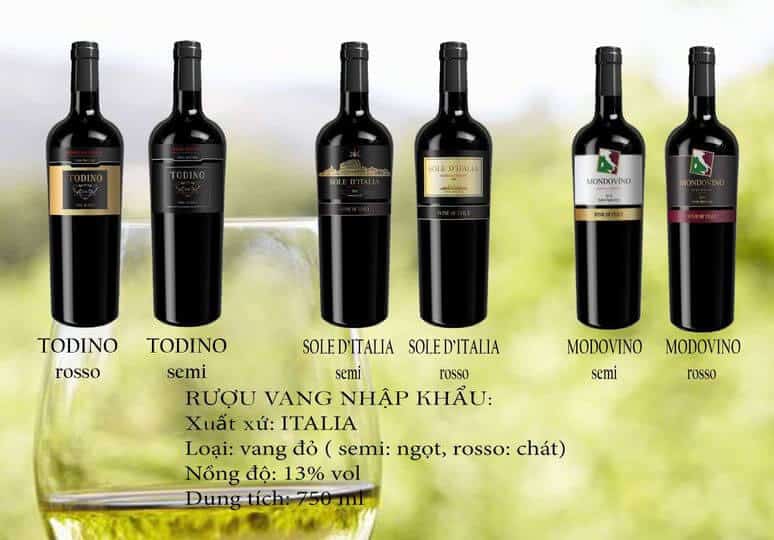 Rượu Vang Sole D'italia Ngọt 2018 Rượu vang SOLE D'ITALIA thực tế