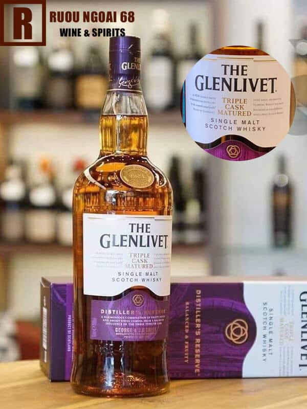 Rượu Glenlivet Triple Cask 1 Lít Rượu Glenlivet Triple Cask single malt