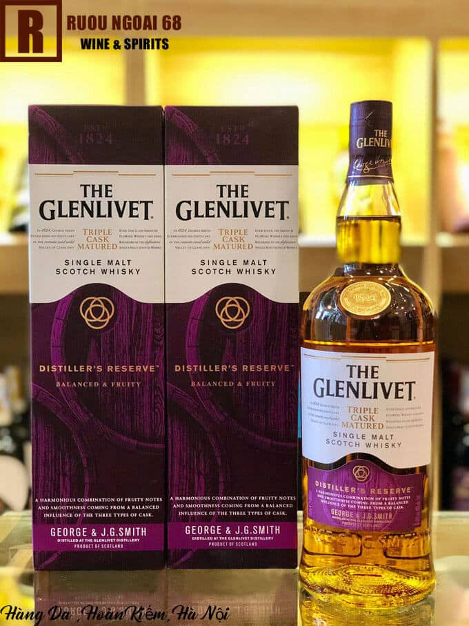 Rượu Glenlivet Triple Cask 1 Lít Rượu Glenlivet Tím