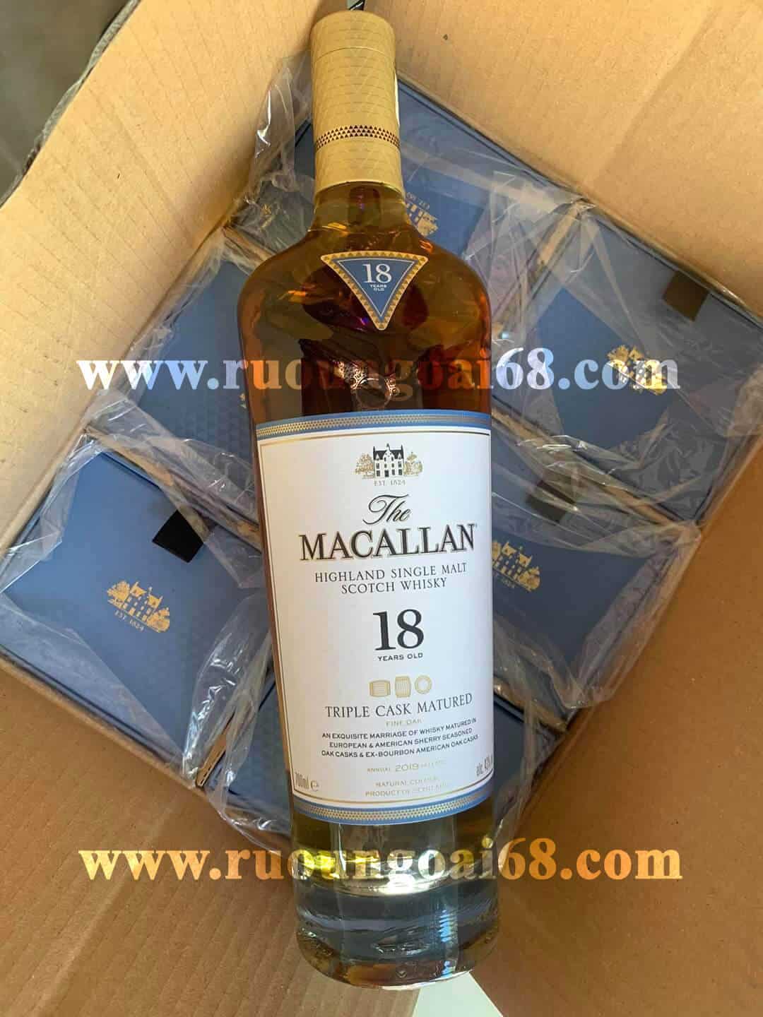 Rượu Macallan Rượu Macallan 18 Triple Cask Matured nguyên thùng