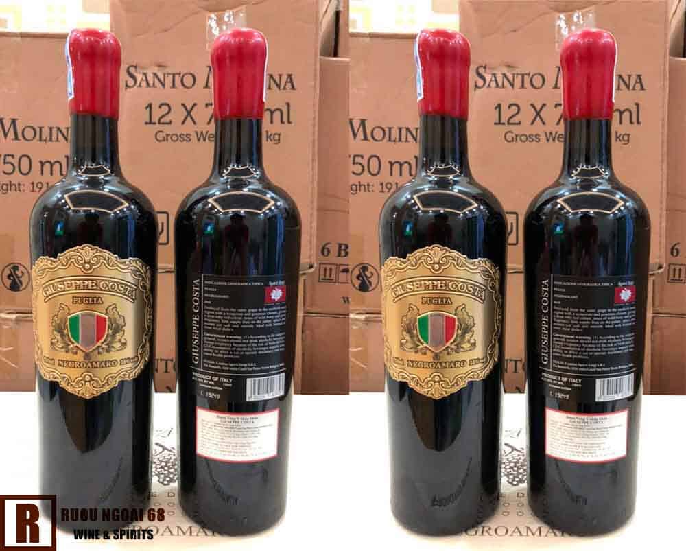 Rượu Vang Giuseppe Costa Negroamaro
