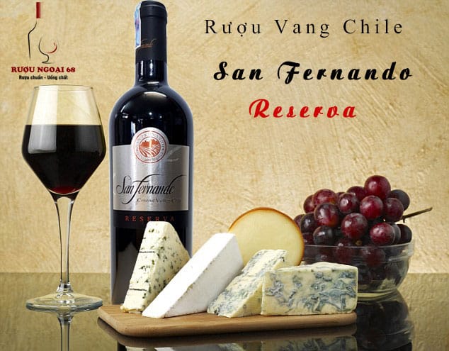 Rượu Vang San Fernando Reserva 14,5% Rượu Vang San Fernando dùng với đồ nguội