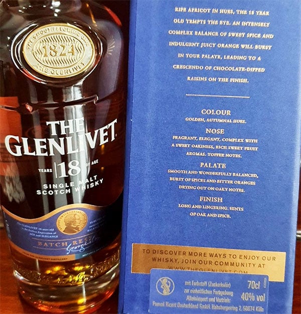 Rượu Glenlivet 18 Năm Batch Reserve Rượu Glenlivet 18 Năm Batch Reserve giới thiệu