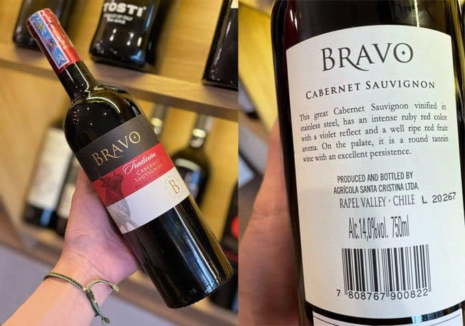 Rượu Vang Bravo Cabernet Sauvignon Rượu Vang Bravo Cabernet Sauvignon thực tế
