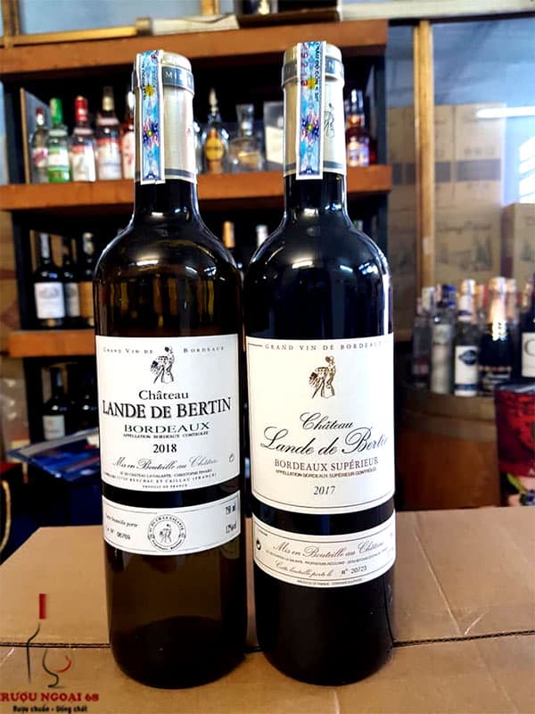 Rượu Vang Chateau Lande De Bertin Bordeaux 2017 Rượu Vang Chateau Lande De Bertin Bordeaux thực tế