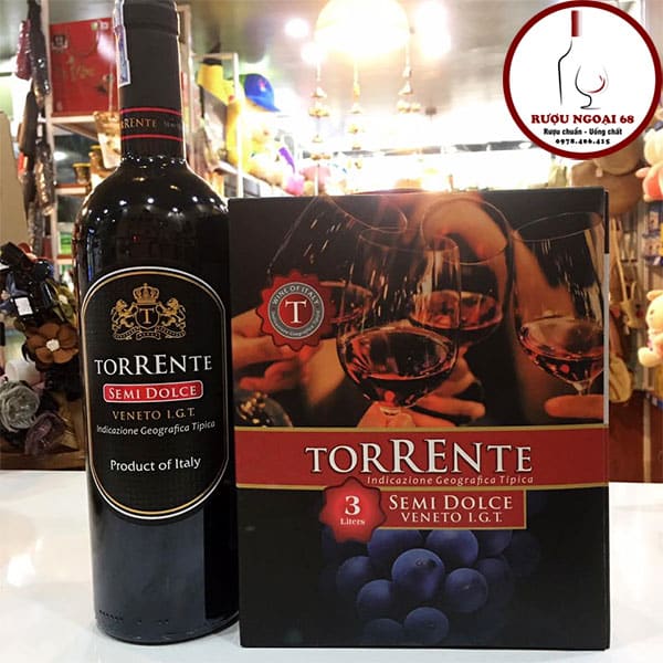 Rượu Vang Torrente Ngọt bịch 3l