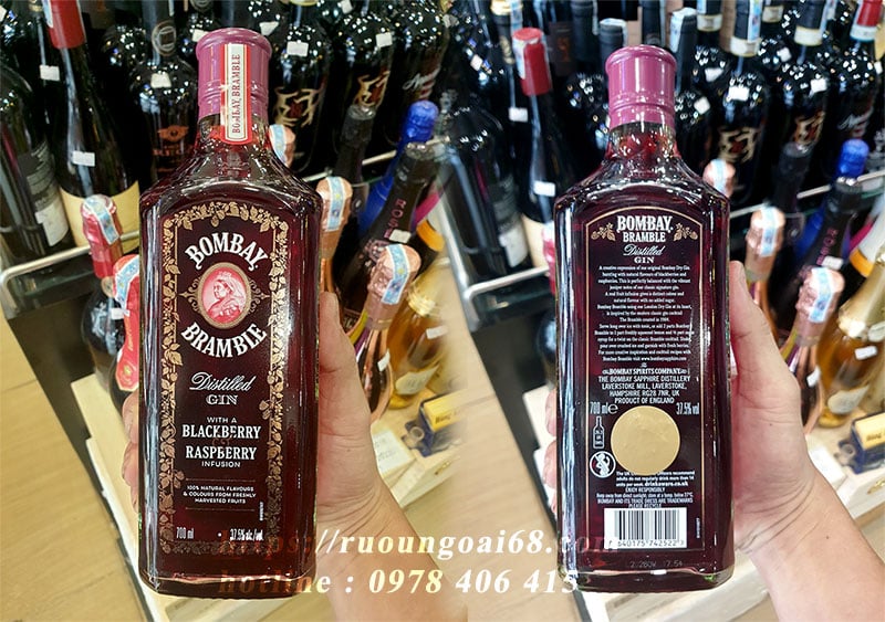 Rượu Bombay Bramble 700ml Rượu Bombay Bramble 700ml mặt trước sau