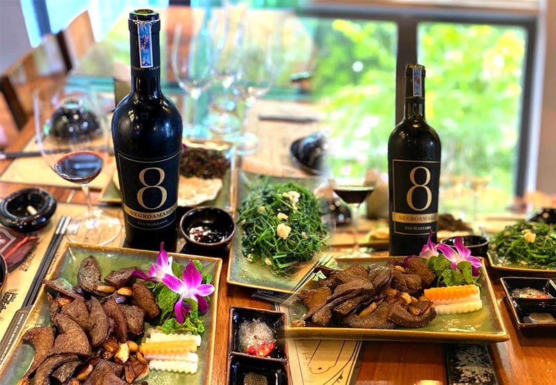 Rượu Vang 8 Negroamaro San Marzano Rượu vang số 8 Negroamaro với các món ăn