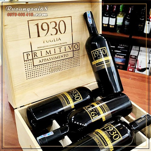Cách lựa chọn rượu vang Ý, Pháp hay Chi Lê sao cho đúng! Rượu Vang 1930 Primitivo Appassimento cao cấp