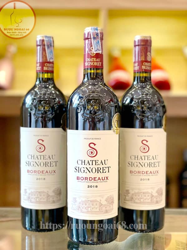 Rượu Vang Chateau Signoret Bordeaux 2018 Rượu Vang Chateau Signoret Bordeaux 2018