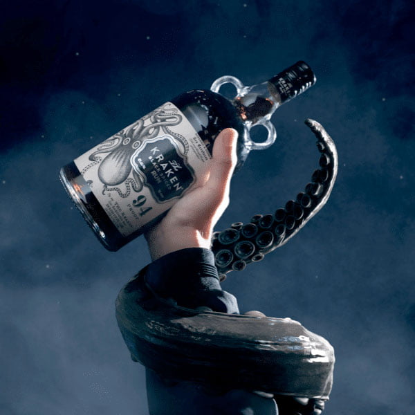 Rượu Kraken Black Spiced Rum Rượu Kraken Black Spiced Rum bạch tuộc