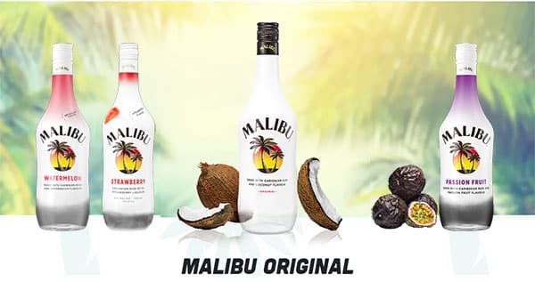 Rượu Malibu Rum Hương Dừa Rượu Malibu Các Vị hoa quả