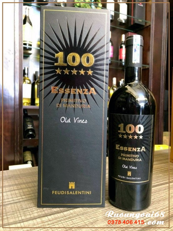 Rượu Vang 100 ESSENZA Primitivo Rượu Vang 100 ESSENZA Primitivo hộp túi
