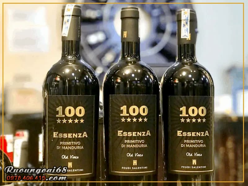 Rượu Vang 100 ESSENZA Primitivo Rượu Vang 100 ESSENZA Primitivo thực tế