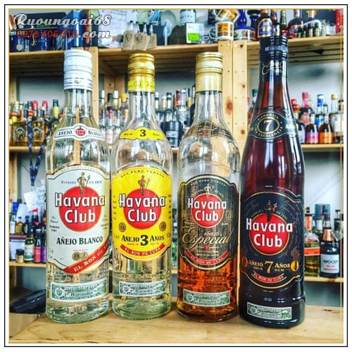 Rượu Havana Club 3 Năm Rượu Havana Club các loại được ưa thích