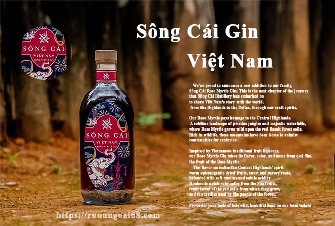 Rượu Sông Cái Rose Myrtle Gin Rượu Sông Cái Rose Myrtle Gin
