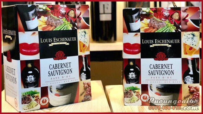 Rượu Vang Bịch Louis Eschenauer 3 Lít vang bịch Louis Eschenauer khá được ưa dùng