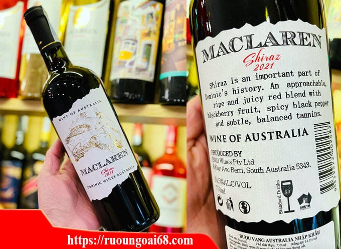 Rượu Vang Torbreck Barossa Valley Woodcutter’s Shiraz Rượu vang Maclaren Shiraz thưởng thức