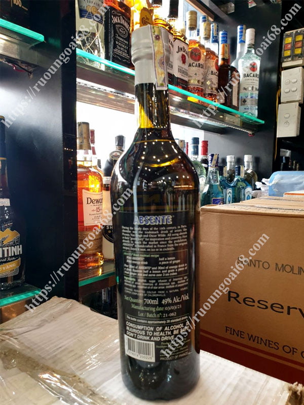Absinthe Absente 49 Absinthe Absente 49 mặt sau