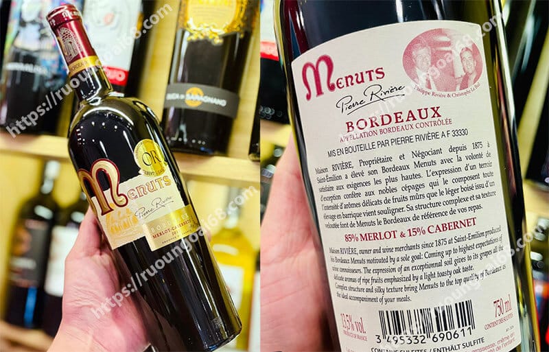 Rượu Vang Menuts Bordeaux Rượu Vang Menuts Bordeaux
