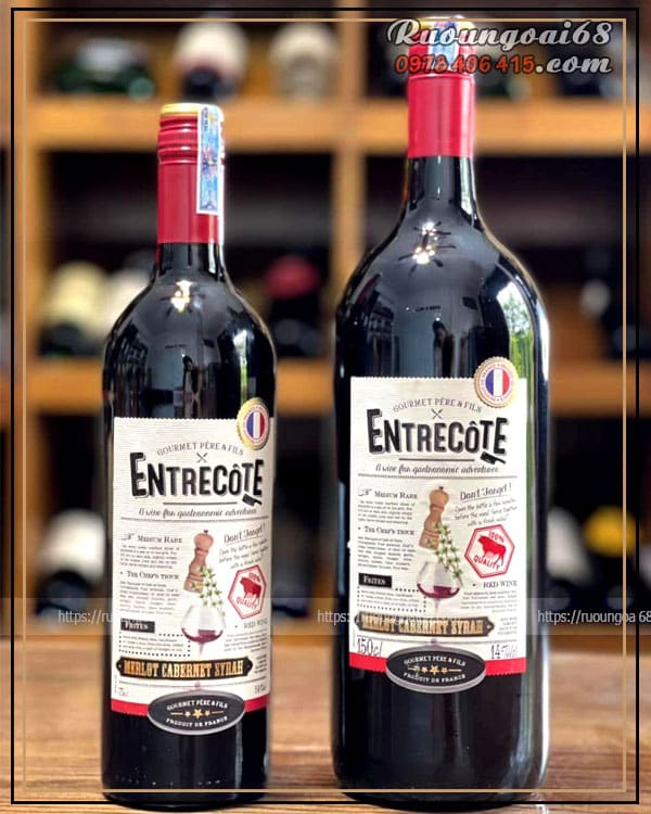 Rượu Vang Entrecote Rượu Vang Entrecote chai dung tích 1.5 Lít