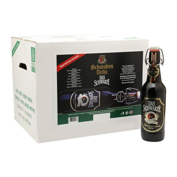Bia Schwaben Bräu Das Schwarze 4.9% - Chai 500ml Bia Schwaben Bräu Das Schwarze 4.9% - Chai 500ml