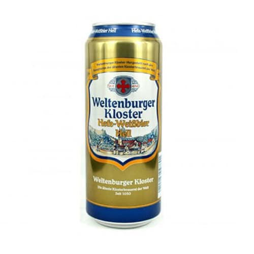 Bia Weltenburger Kloster Hefe Weibbier Hell Đức 5,4% lon 500ml Weltenburger Kloster Hefe Weibbier Hell