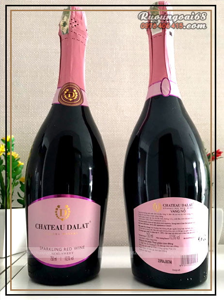Rượu Vang Chateau Đà Lạt Sparkling Red Wine 750