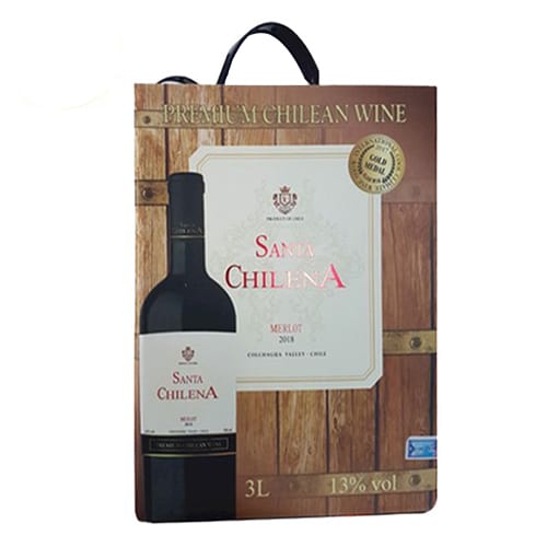 Vang Santa Chilena Merlot New 3L Màu Gỗ Santa Chilena Merlot