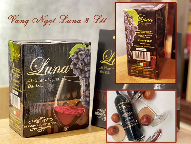 Vang Bịch Luna Rosso Dolce 3L Rượu Vang Bịch Luna Rosso Dolce 3L