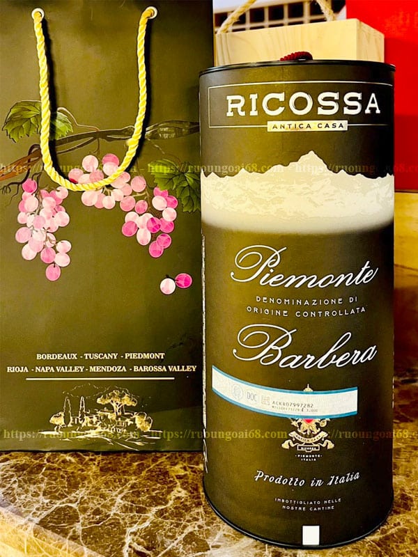 Vang bịch ống Ricossa Bag 3L Vang bịch ống Ricossa Bag 3L