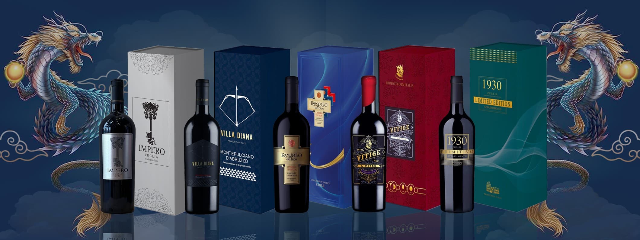 Hộp quà rượu vang tết 2024 hop qua tet limited 2024
