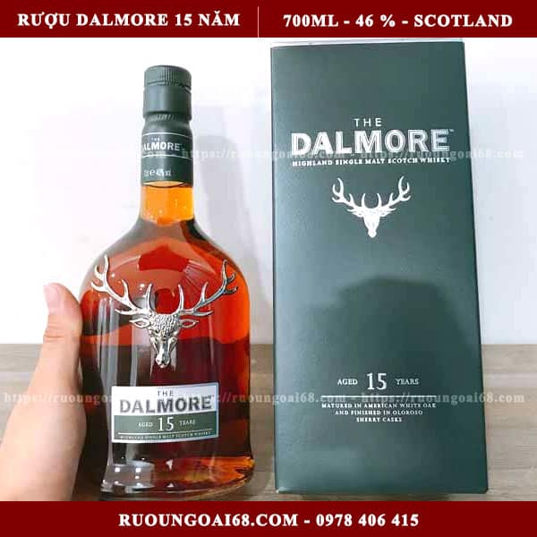 Top 12 chai rượu ngoại giá dưới 2 triệu giá tốt Rượu Dalmore 15 năm