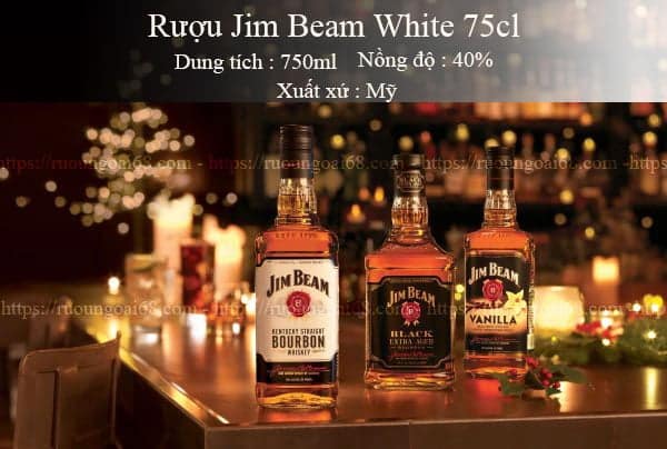 Rượu Jim Beam White 750ml Rượu Jim Beam White 750ml