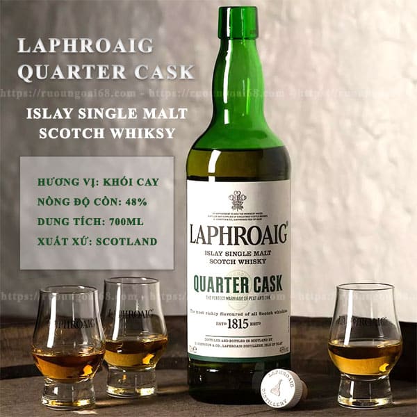 Top 12 chai rượu ngoại giá dưới 2 triệu giá tốt Rượu Laphroaig Quarter Cask