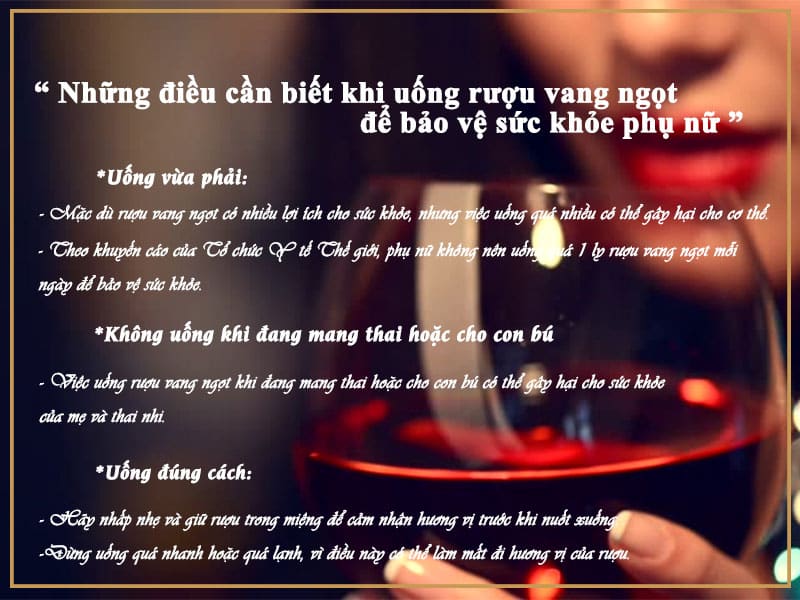uống rượu vang ngọt để bảo vệ sức khỏe phụ nữ