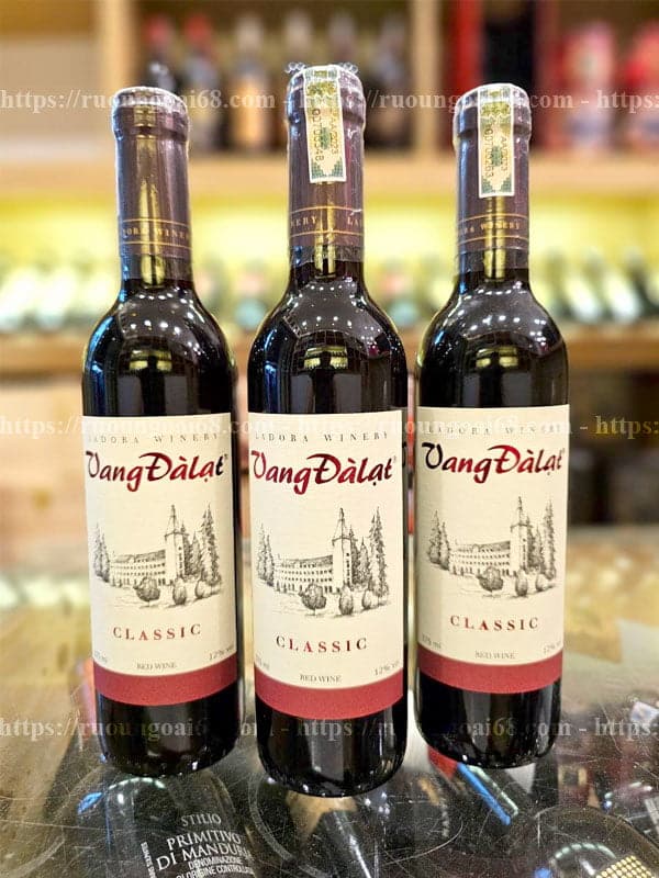Vang Đà Lạt Đỏ Classic 375ml Vang Đà Lạt Đỏ Classic 375ml