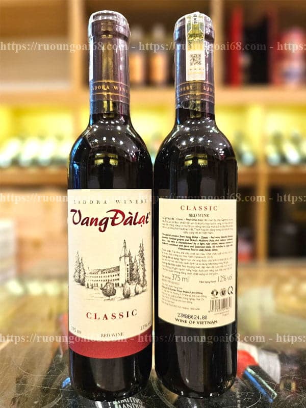 Vang Đà Lạt Đỏ Classic 375ml Vang Đà Lạt Đỏ Classic 375ml
