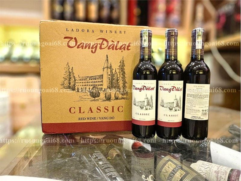 Vang Đà Lạt Đỏ Classic 375ml Vang Đà Lạt Đỏ Classic 375ml