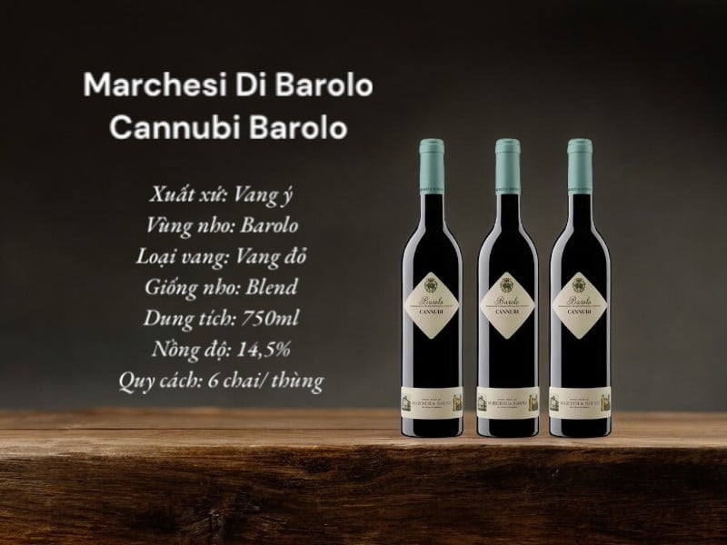 Rượu Vang Marchesi Di Barolo Cannubi Barolo