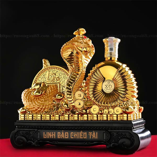 Rượu Linh Vật Rắn 2025 Linh Bảo Chiêu Tài Gold Rượu Linh Vật Rắn 2025 Linh Bảo Chiêu Tài Gold
