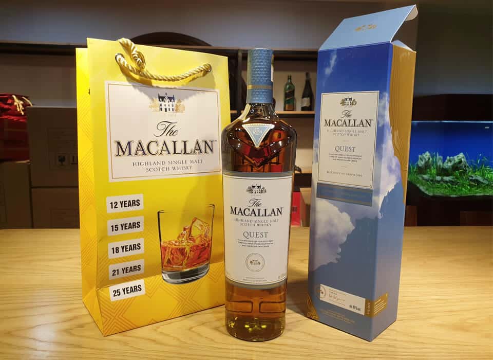 Rượu Macallan Quest 1 Lít Hương Vị Đặc Biệt Rượu Macallan 1 lít túi quà