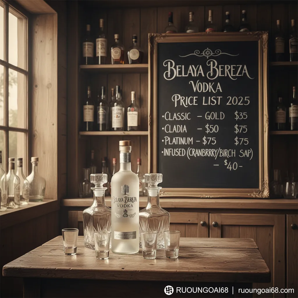Giá rượu Vodka Bạch Dương mới nhất, chuẩn thị trường