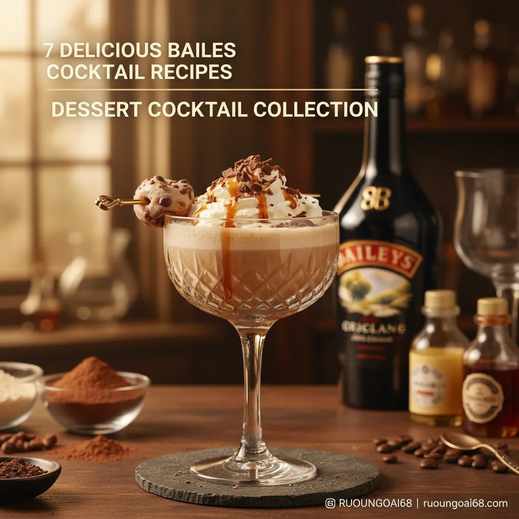 7 công thức cocktail tuyệt ngon với rượu Baileys Dessert cocktail