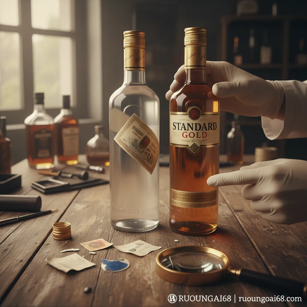 Cách phân biệt Vodka Standard Gold thật giả Cách phân biệt Vodka Standard Gold thật giả
