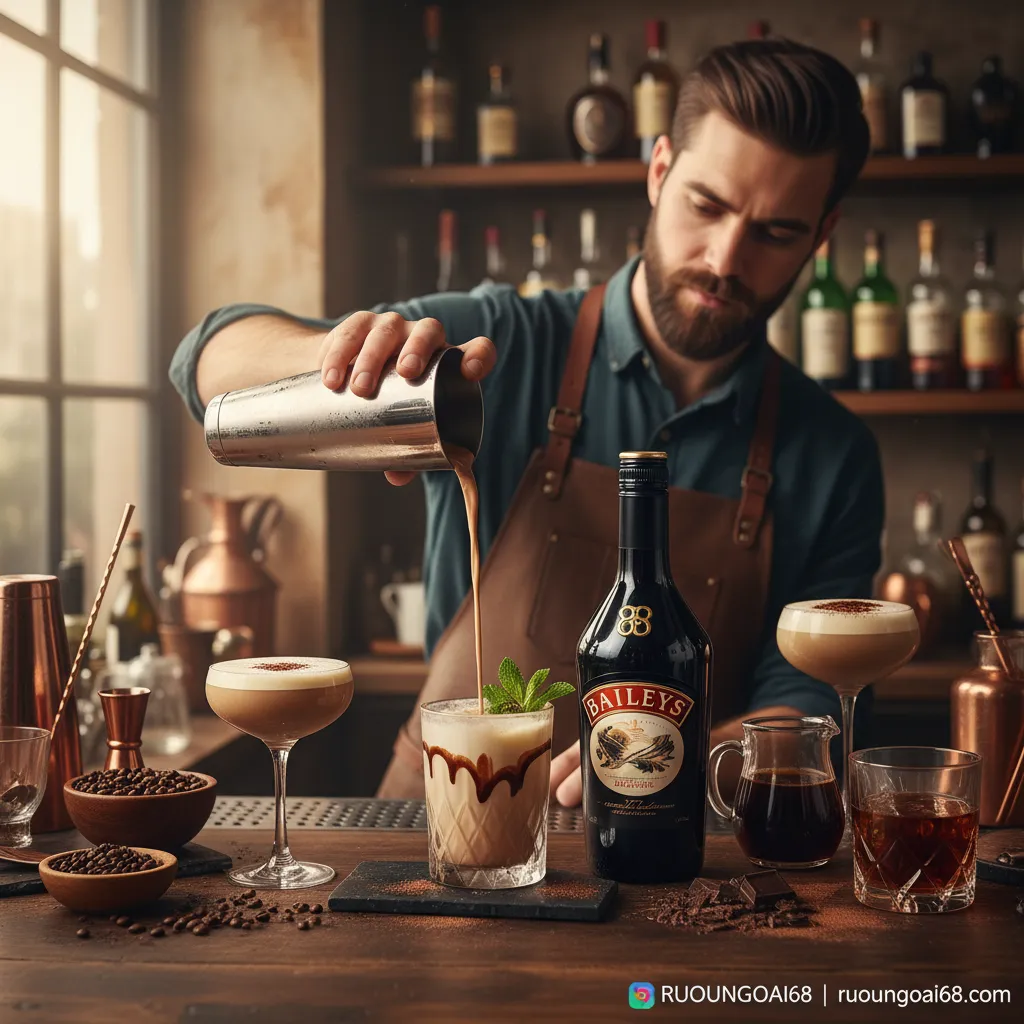 Cách uống rượu Baileys chuẩn vị như dân sành rượu Nghệ thuật pha chế Baileys