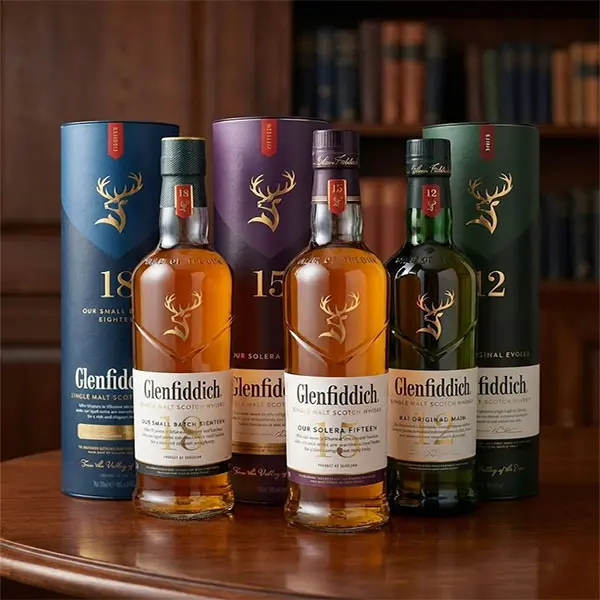 Gợi ý 5 món nhắm tuyệt hảo với rượu Glenfiddich ngày Tết Rượu Glenfiddich 12, 15,18 Năm