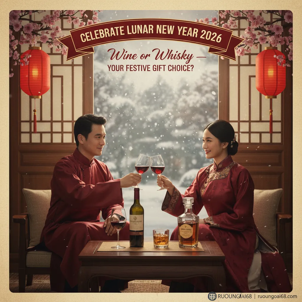 Rượu vang hay whisky? chọn gì làm quà Tết 2026? Song ẩm mừng xuân